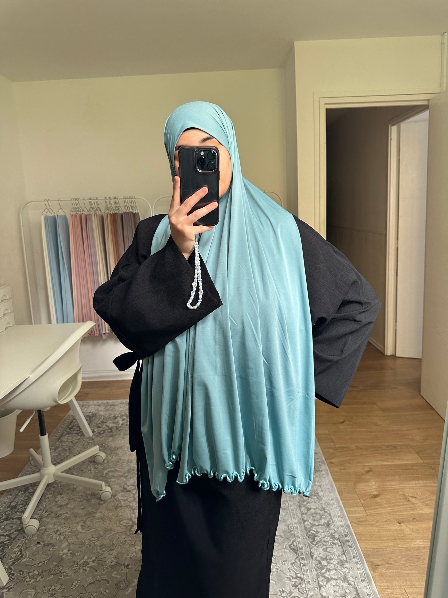 JERSEY PREMIUM FRISÉ LARISSA - BLEU LAGON