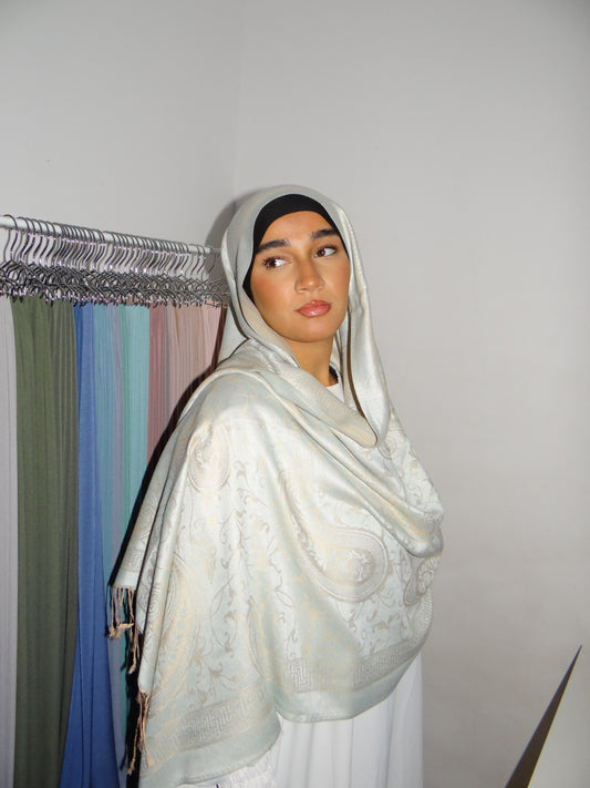 PASHMINA VERT PASTEL