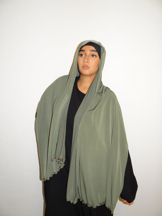 JERSEY PREMIUM FRISÉ LARISSA - VERT OLIVE